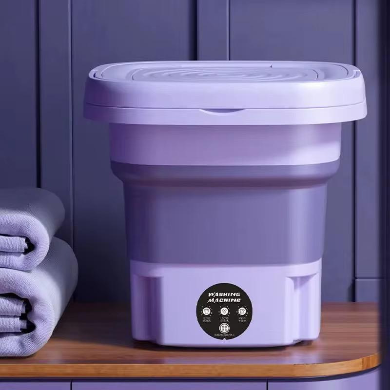 Mini Machine à Laver Pliable 8L – Compacte, Portable avec Panier Essorage Séparé