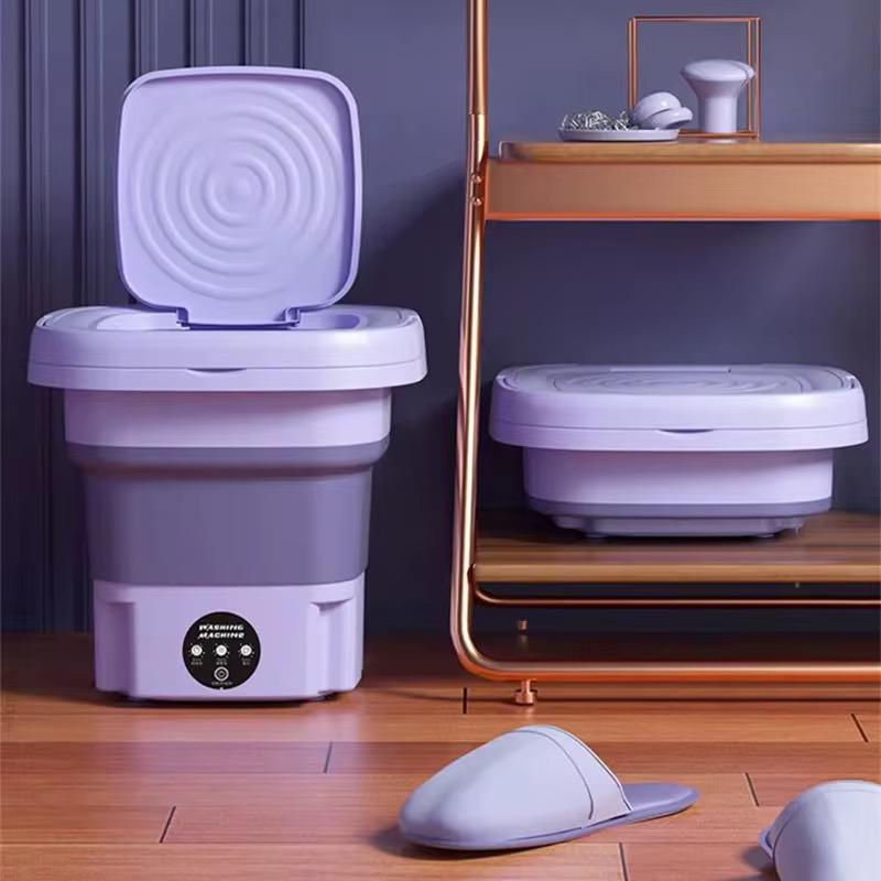 Mini Machine à Laver Pliable 8L – Compacte, Portable avec Panier Essorage Séparé