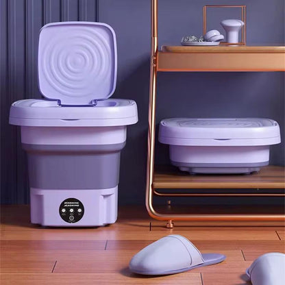Mini Machine à Laver Pliable 8L – Compacte, Portable avec Panier Essorage Séparé