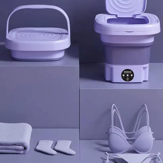 Mini Machine à Laver Pliable 8L – Compacte, Portable avec Panier Essorage Séparé