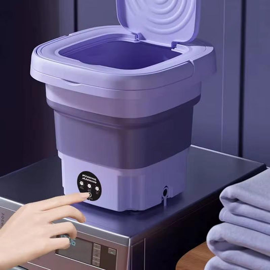 Mini Machine à Laver Pliable 8L – Compacte, Portable avec Panier Essorage Séparé